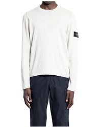 Stone Island - Organischer Crew Neck Strickpullover - Lyst