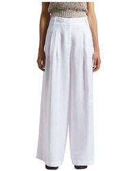 Peserico - Hose Aus Leichtem Und Kühlem Reinem Leinen - Lyst