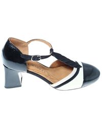 Chie Mihara - Zwarte Lakleren Pumps Met Witte Kalfsdetails - Lyst