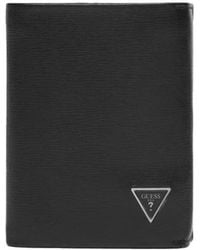 Guess - Accessoires ,Zwart ,Leer Portacarte - Lyst