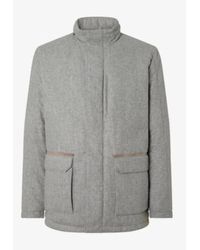 Corneliani - Jassen ,Grijs ,Leer Technical Cashmere Field Jacket - Lyst