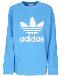 adidas - Fitness ,Blauw ,Katoen Lichtgewicht Crewneck Sweatshirt - Lyst