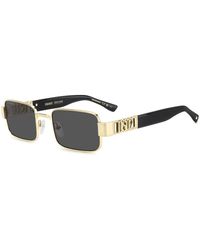 DSquared² - Stijlvolle Zonnebril Zwarte Montuur - Lyst