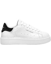 Crime London - Elevate Leder Sneakers Mit Funkelnder Ferse - Lyst