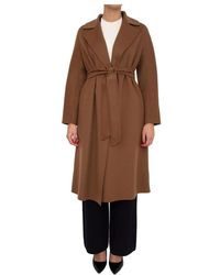 Max Mara - Jassen ,Bruin ,Wol Cles Coat - Lyst