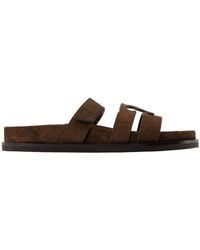 Tory Burch - Sandales Brunes - Lyst