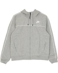 Nike - Fitness ,Grijs ,Katoen Essentiële Lichtgewicht Hoodie Met Rits - Lyst