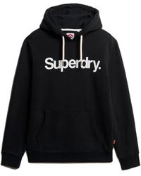 Superdry - Hoodies & Sweatvesten ,Blauw ,Core Logo Hoodie Sweatshirt - Lyst