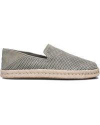 TOMS - Schoenen ,Grijs ,Suède Grijze Suède Instappers Santiago - Lyst