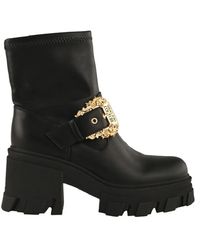 Versace Jeans Couture - Einfacher stil schwarzer stiefel - Lyst