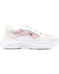 Tommy Hilfiger - Sneakers in pelle rosa per donne - Lyst