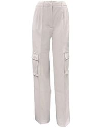 Guess - Broeken ,Polyester Cargo Matea Wijde Pijp Broek - Lyst