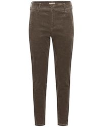 Part Two - Broeken ,Grijs ,Katoen Casual Corduroy Enkelbroek - Lyst