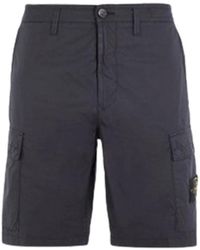 Stone Island - Cargo bermuda shorts regular fit - Lyst