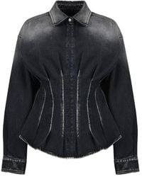 Moschino - Overhemden ,Grijs ,Denim Denim Shirt - Lyst