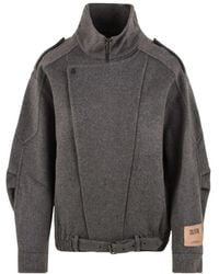 SOLOTRE - Korte Oversized Jas - Lyst