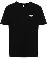 Moschino - Schwarze logo print t-shirts und polos - Lyst