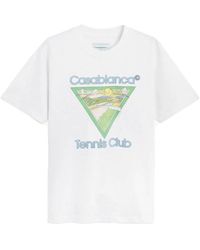 CASABLANCA - Tennis Club Icon Weißes T-Shirt - Lyst