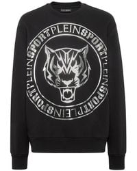 Philipp Plein - Fitness ,Zwart ,Katoen Sweatshirt Tiger - Lyst