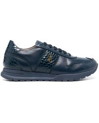 Billionaire - Blaue lo-top casual sneakers,schwarze leder freizeit lo-top sneakers - Lyst