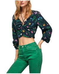 Pepe Jeans - Overhemden ,Blauw ,Blouses - Lyst
