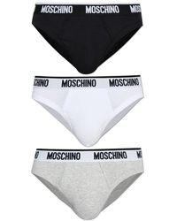 Moschino - Driepak Logo Briefs - Lyst