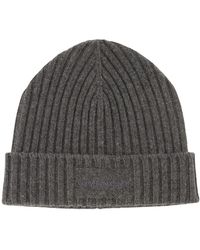 Givenchy - Grijze Wollen Beanie Muts - Lyst