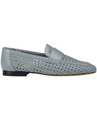 Doucal's - Schoenen ,Blauw ,Leer Geperforeerde Leren Instapper - Lyst