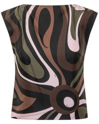 PUCCI - Silk Twill Top - Lyst