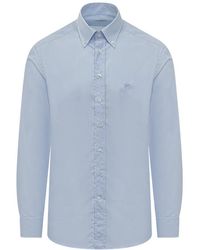 Etro - Button-Down Hemd Mit Logo - Lyst