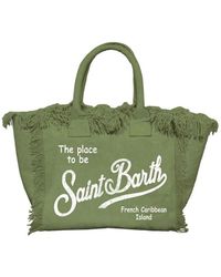Mc2 Saint Barth - Grüne vanity-tasche mit fransen - Lyst