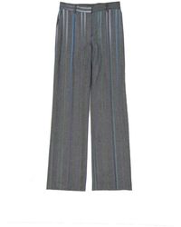 Alberta Ferretti - Ausgestellte wollmischungshose - Lyst