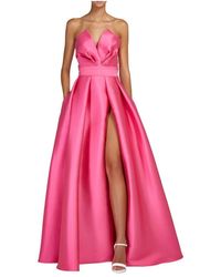 Doris S - Kleedjes ,Roze ,Elegante Roze Lange Jurk - Lyst