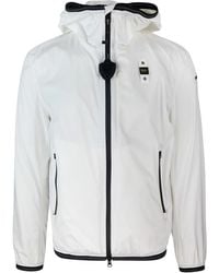 Blauer - Weiße Kapuzenjacke Mit Reißverschluss - Lyst