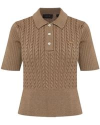 Lacoste - Runway Zopfmuster-Polo-Kragenpullover - Lyst