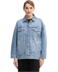 DKNY - Oversized Trucker Jacket - Lyst