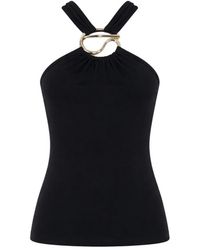Coperni - Tops ,Zwart ,Katoen Haltertop - Lyst