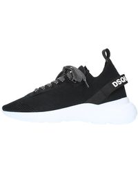 DSquared² - Schoenen ,Zwart ,Leer Sneakers Zwart - Lyst