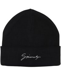 Givenchy - Accessoires ,Zwart ,Katoen Omkeerbare Beanie - Lyst