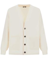 Herno - Boxy Baumwoll-Cardigan Mit V-Ausschnitt - Lyst
