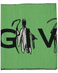 Givenchy - Accessoires ,Groen ,Wol Logo Wool Scarf - Lyst
