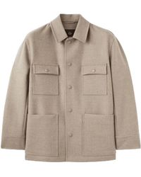 Loro Piana - Jassen Overshirt Met Leren Kraag - Lyst