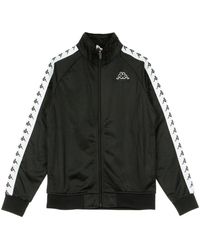 Kappa - Slim Trainingsjack Zwart/Wit - Lyst