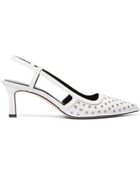 Michael Kors - Schoenen ,Wit ,Leer Witte Alora Slingback Pumps - Lyst