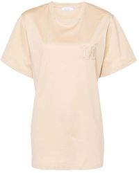 Max Mara - Bruin Katoen Korte Mouwen Tshirt - Lyst