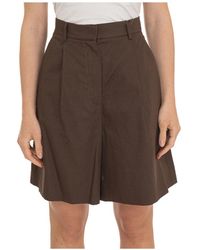 Weekend by Maxmara - Korte Broeken ,Bruin ,Katoen Wkdecuba Bermuda Short - Lyst