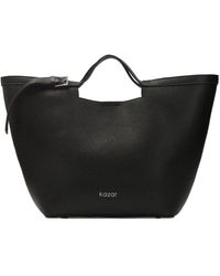 Kazar - Große Schwarze Trapezförmige Schultertasche - Lyst
