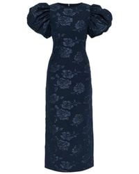ROTATE BIRGER CHRISTENSEN - Dress With Puff Sleeves - Lyst