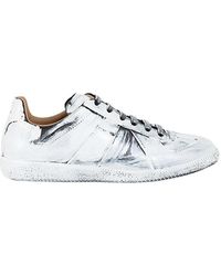 Maison Margiela - Sneakers in pelle bianche con dettaglio spruzzi di vernice - Lyst
