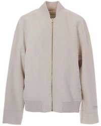 Sportmax - Jassen ,Wit ,Wol Spxondata Bomberjack - Lyst